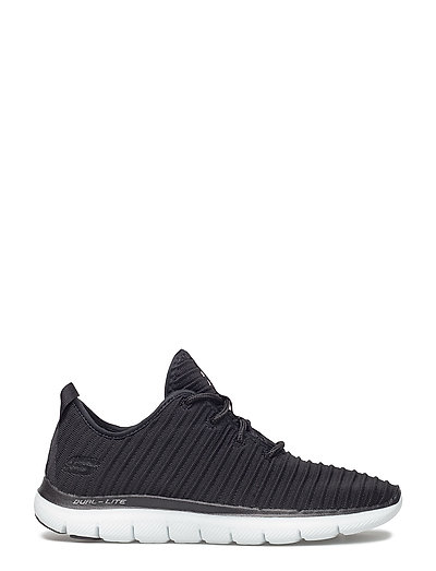 skechers black flex appeal 2.0 estates trainers