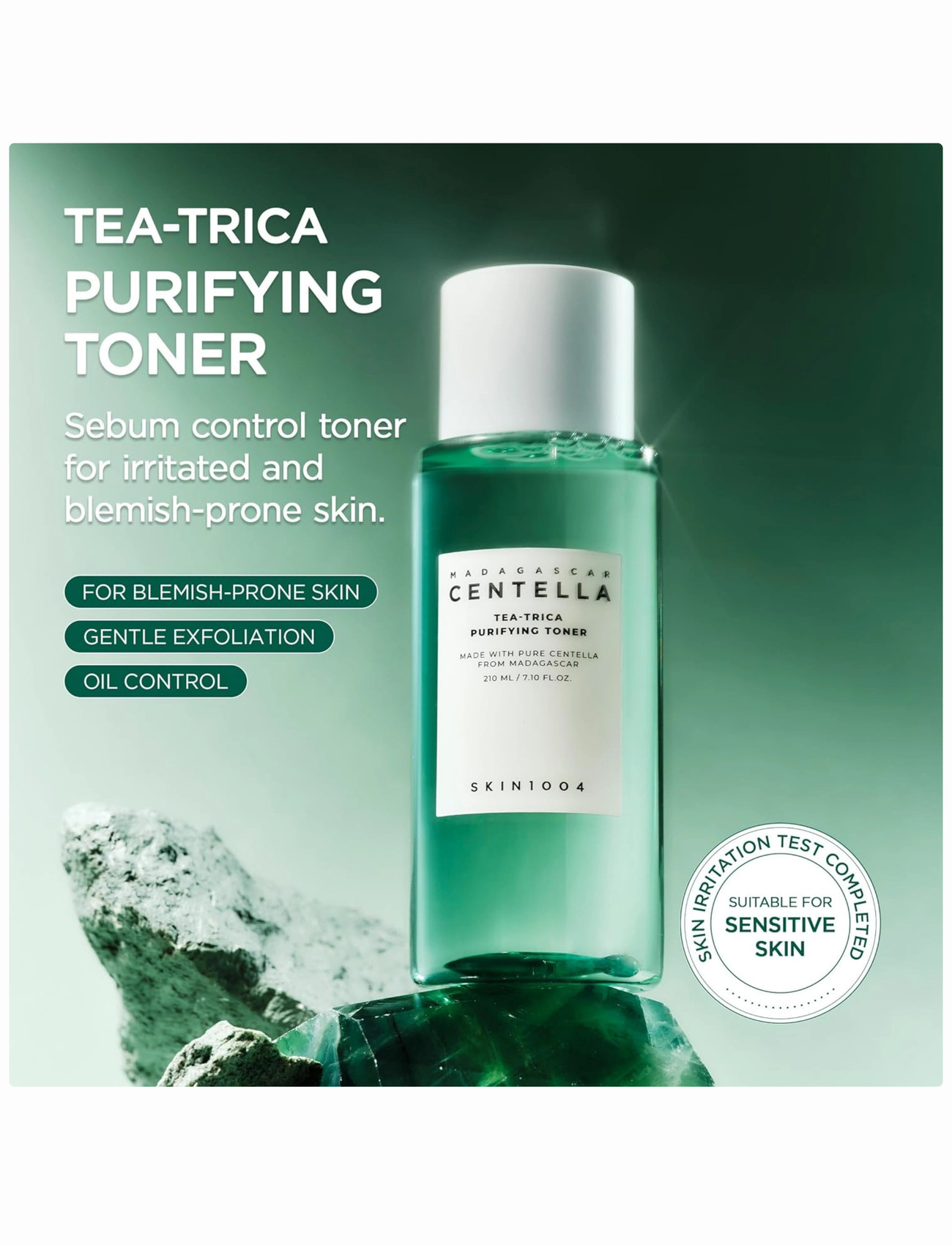 SKIN1004 Madagascar Centella Tea-Trica Purifying Toner, 210 ml, Nude, Rensemidler > Tonere, Dame