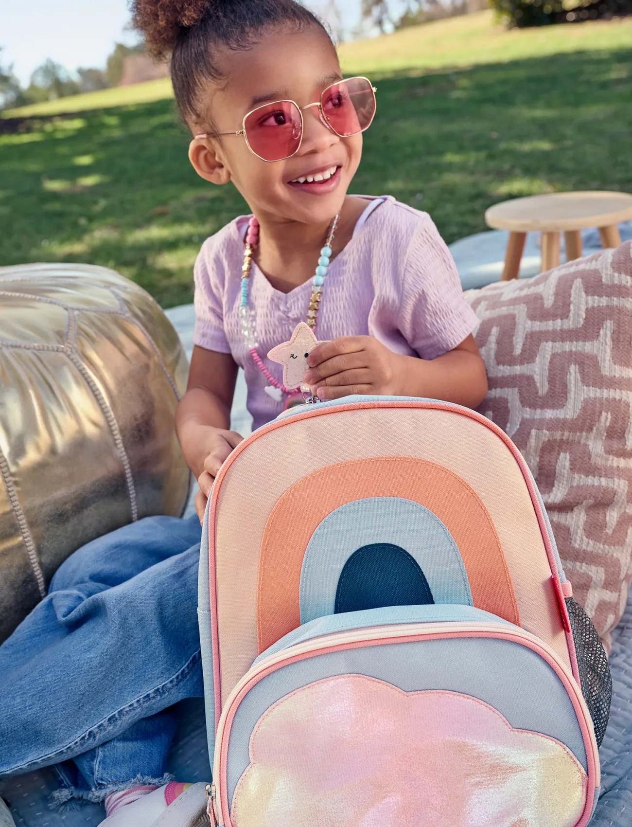 Skip Hop Skip Hop Spark Style Little Kid Backpack "Regnbåge", One Size, Pink, Tasker > Rygsække, Børn