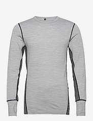 Skogstad - Leknes Merino wool longsleeve - funktionsunterwäsche - oberteile - casio grey - 0