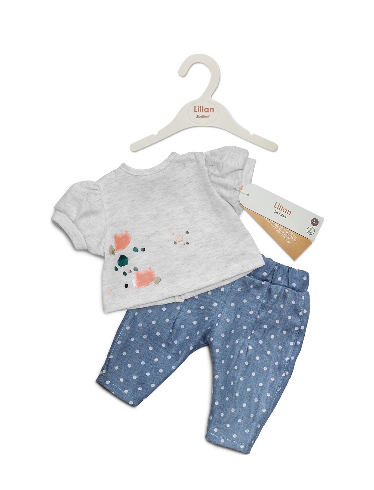 Skrållan Jeans&T-Shirt 36-40Cm Toys Dolls & Accessories Doll Clothes Multi/patterned Skrållan