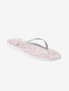 Tapered Black Flip Flop - shoes - pink swirl