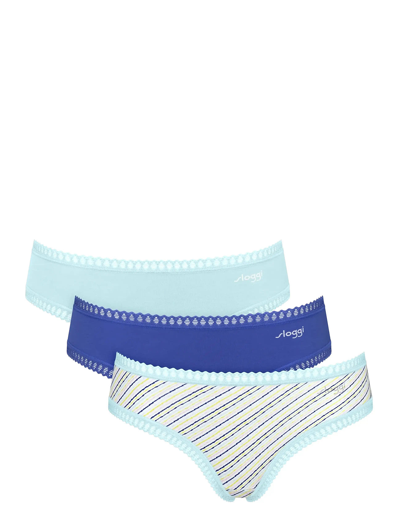 sloggi Sloggi Go Crush Hipster C3P, S, Blue, Trusser > Hipster & Boyshorts, Dame