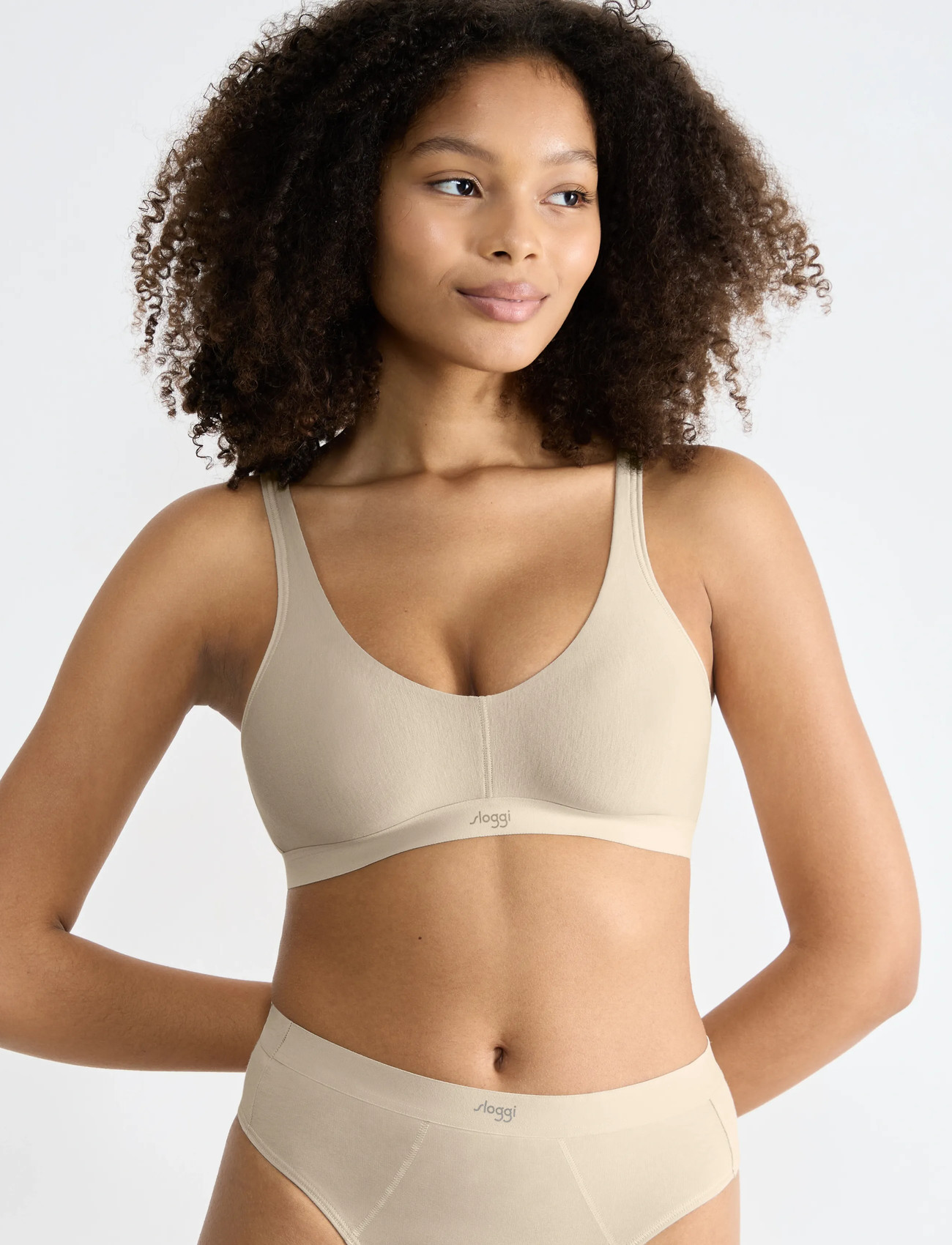 sloggi Sloggi Ever Ease Soft Bra, M2, Beige, Bløde Bh'Er > Bh'Er Uden Bøjle, Dame