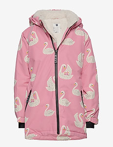 Winter Jacket. Girl. Swan - WINTER PINK
