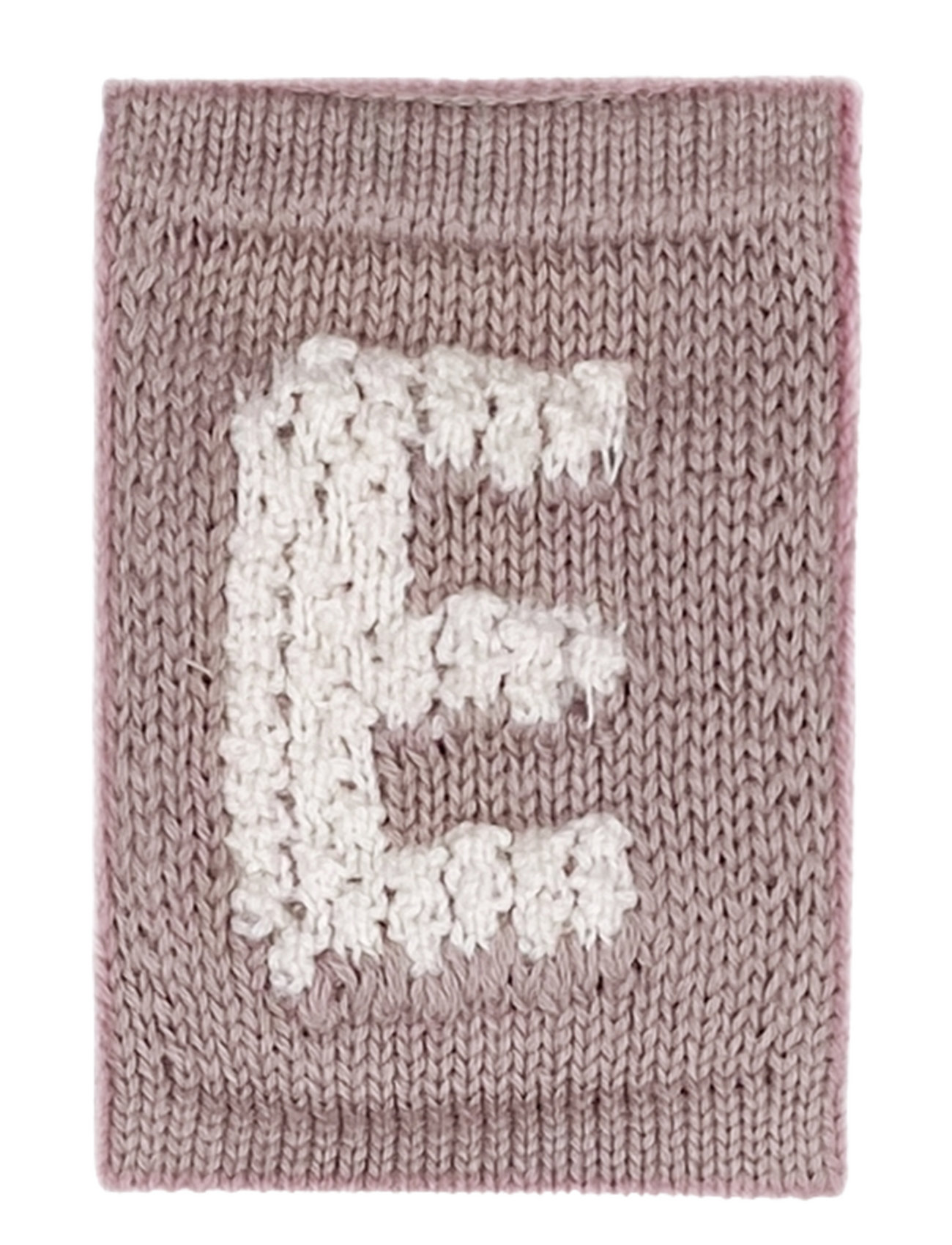 Knitted Letter E, Nature Beige Smallstuff