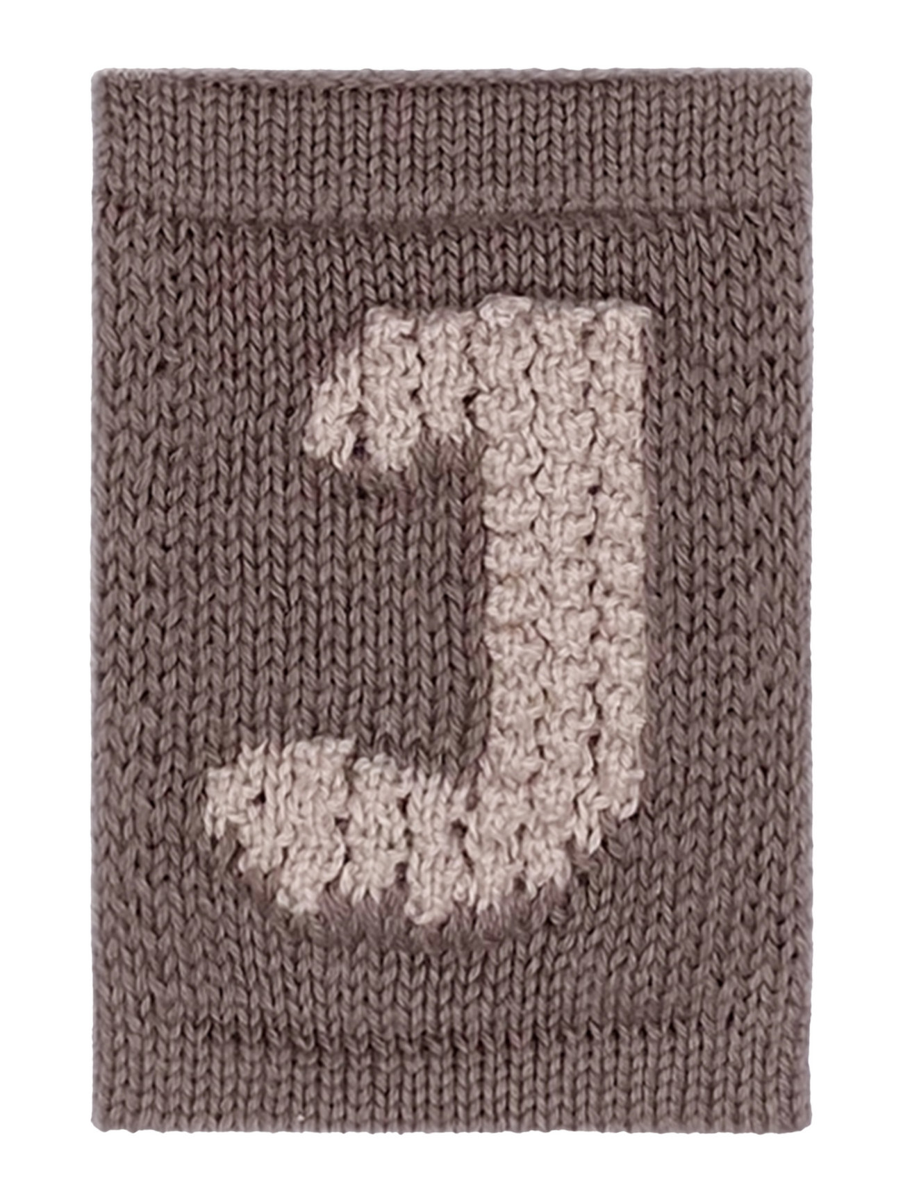 Knitted Letter J, Nature Beige Smallstuff
