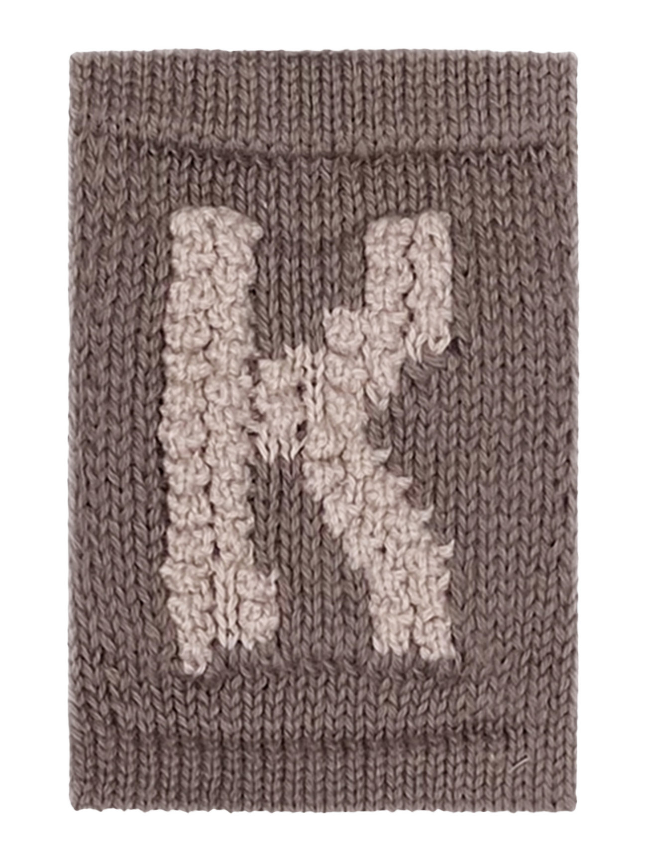 Smallstuff Knitted Letter K, Nature Beige