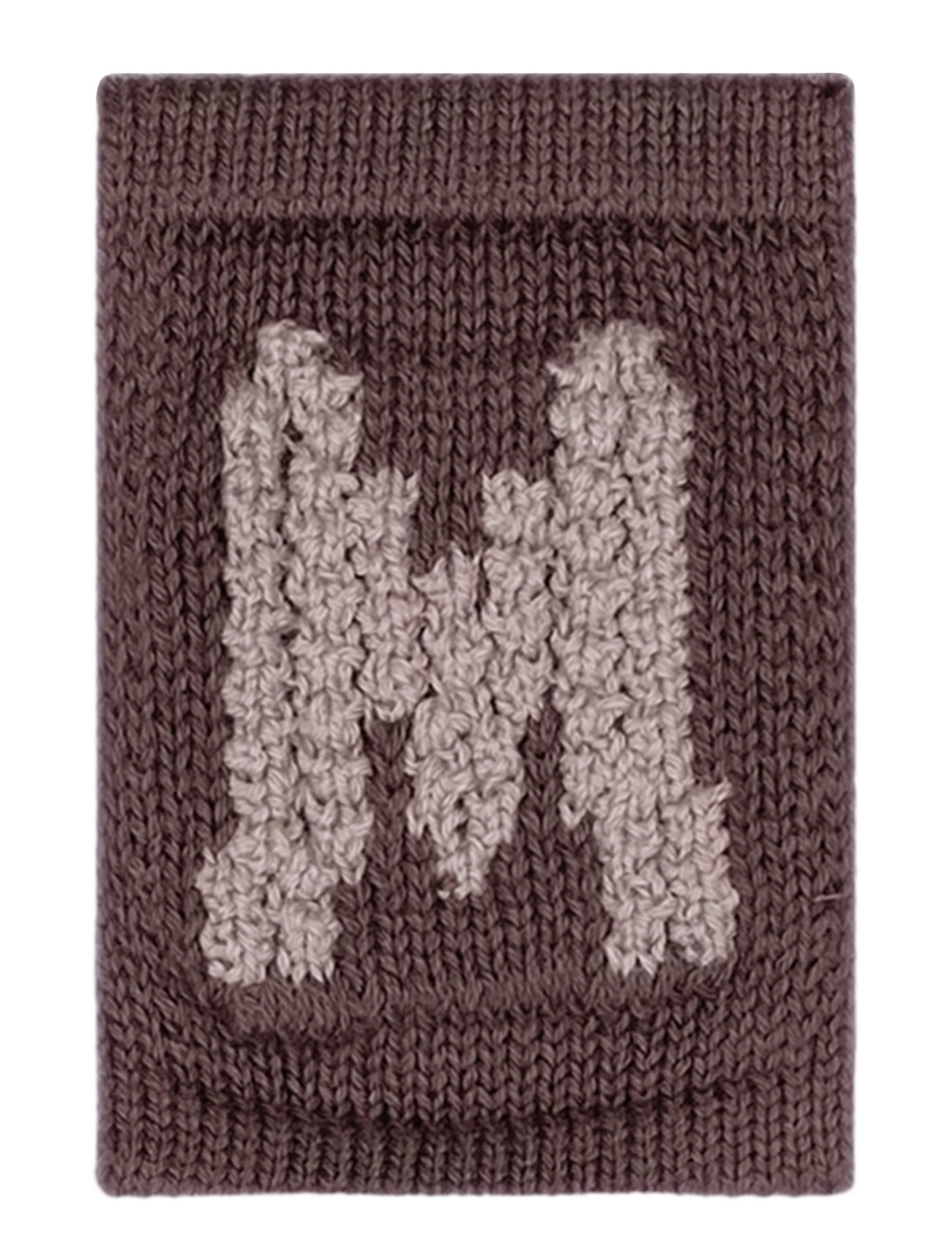 Smallstuff Knitted Letter M, Nature Brun