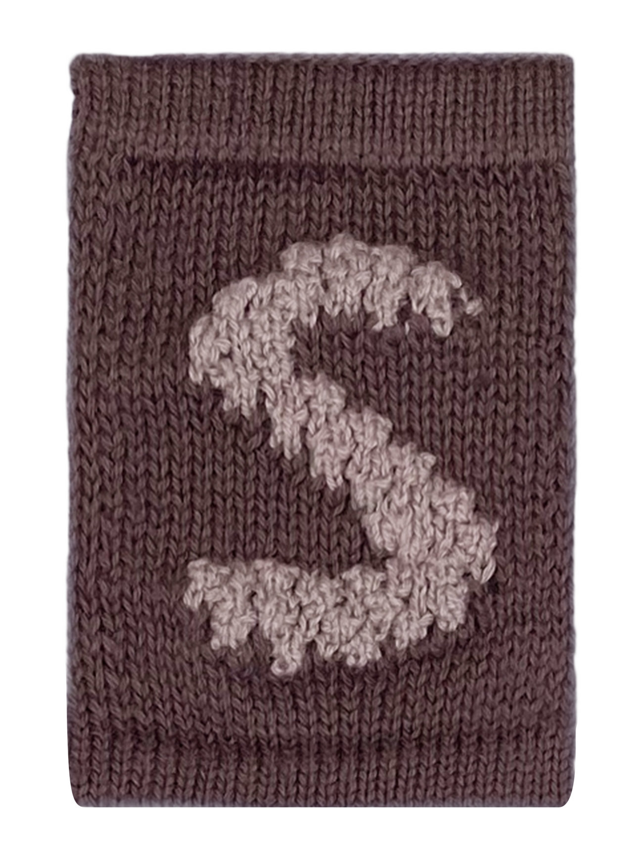 Knitted Letter S, Nature Brown Smallstuff