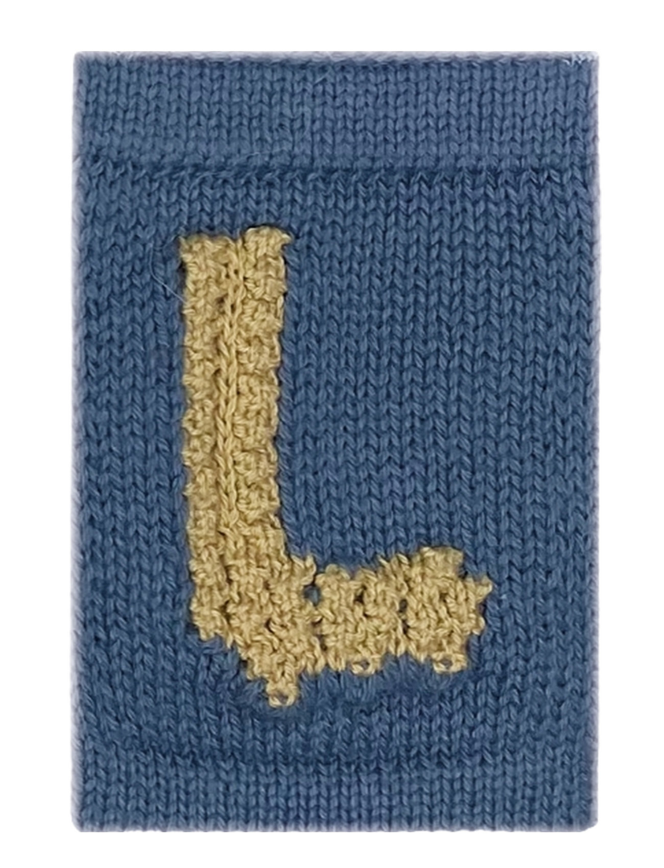 Knitted Letter L, Blue Home Kids Decor Decoration Accessories-details Blue Smallstuff