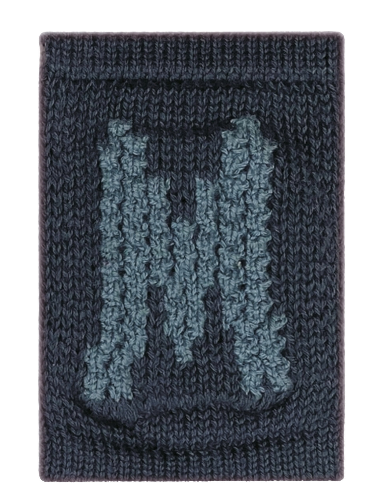 Smallstuff Knitted Letter M, Blue Blå