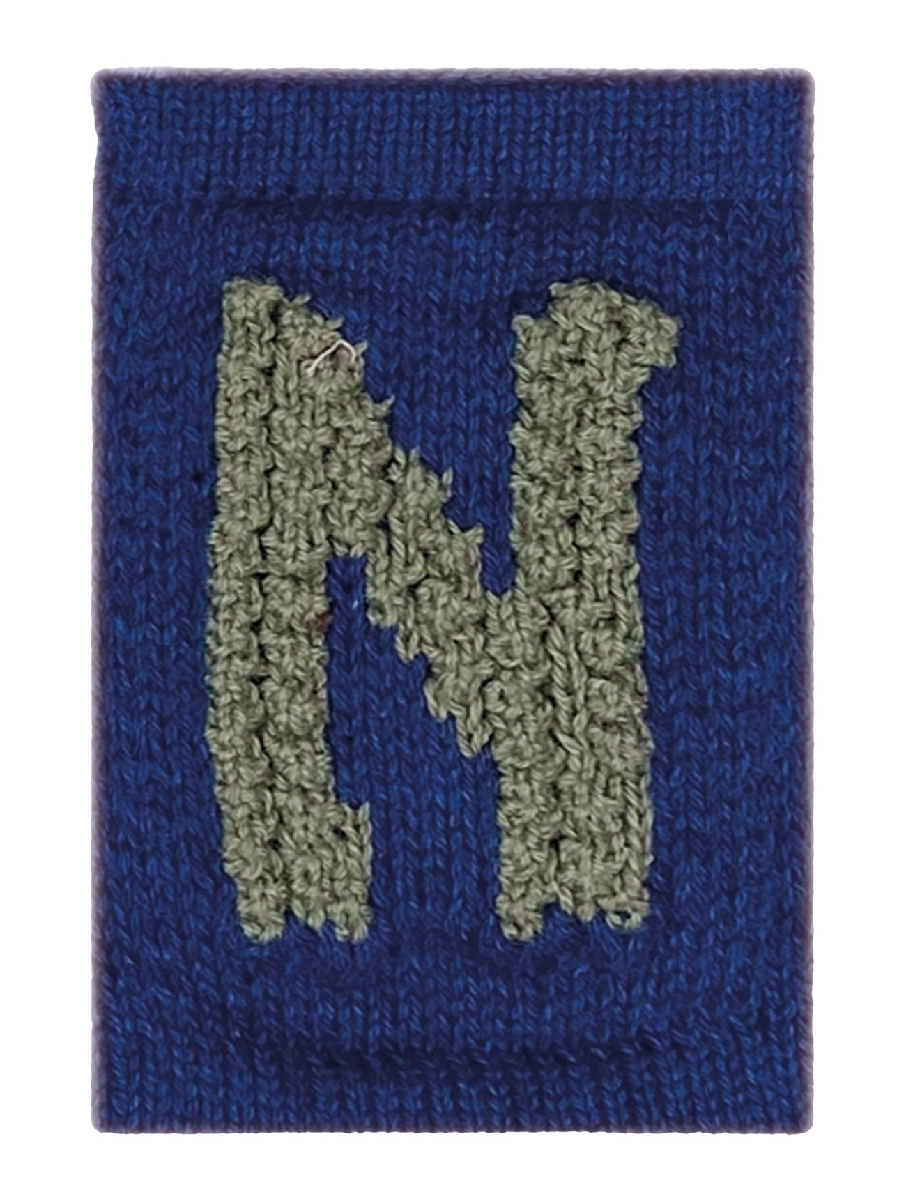 Knitted Letter N, Blue Blue Smallstuff