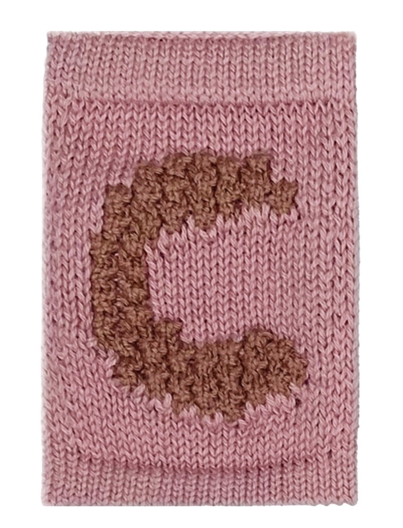 Smallstuff Knitted Letter C, Rose Rosa