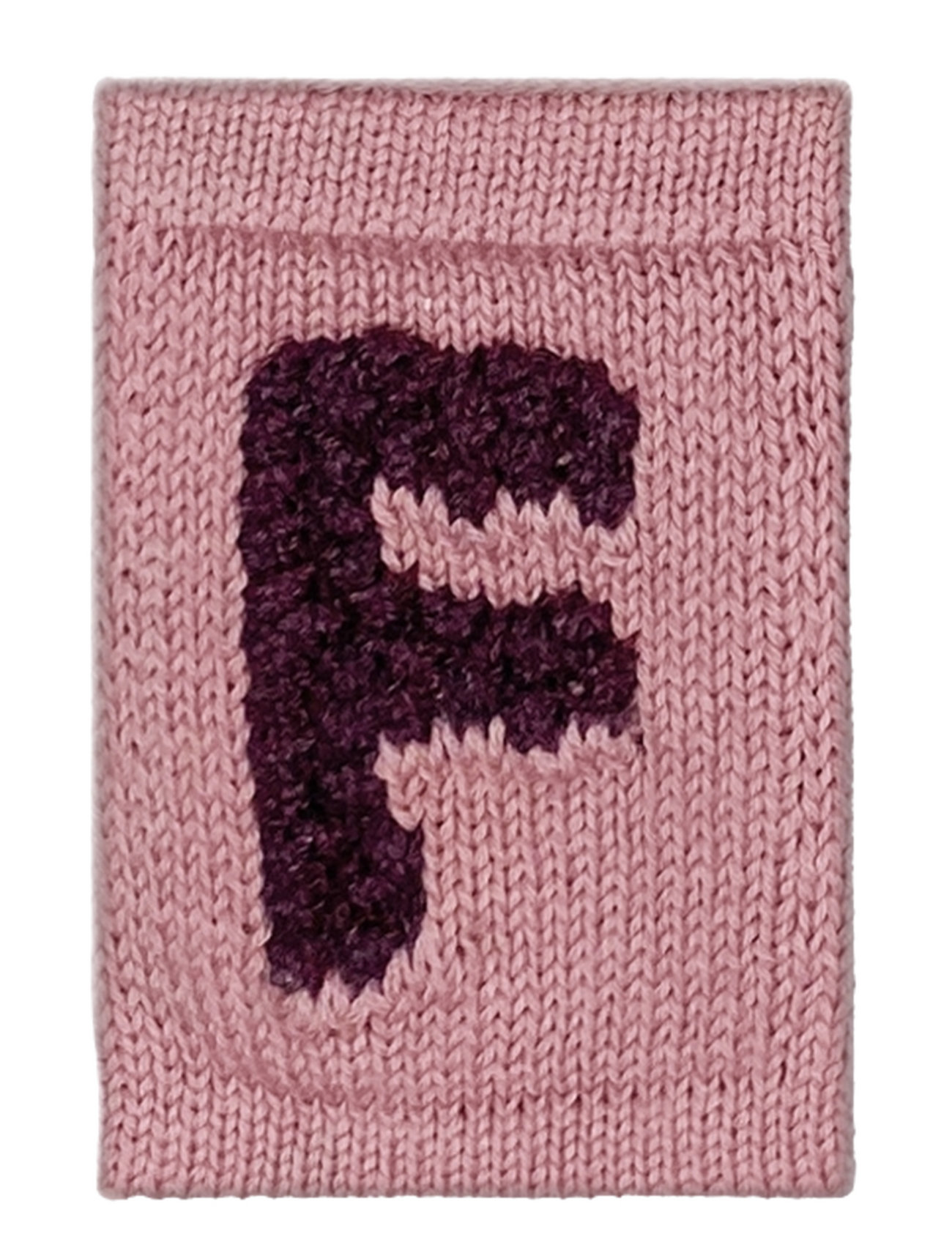 Knitted Letter F, Rose Home Kids Decor Decoration Accessories-details Pink Smallstuff