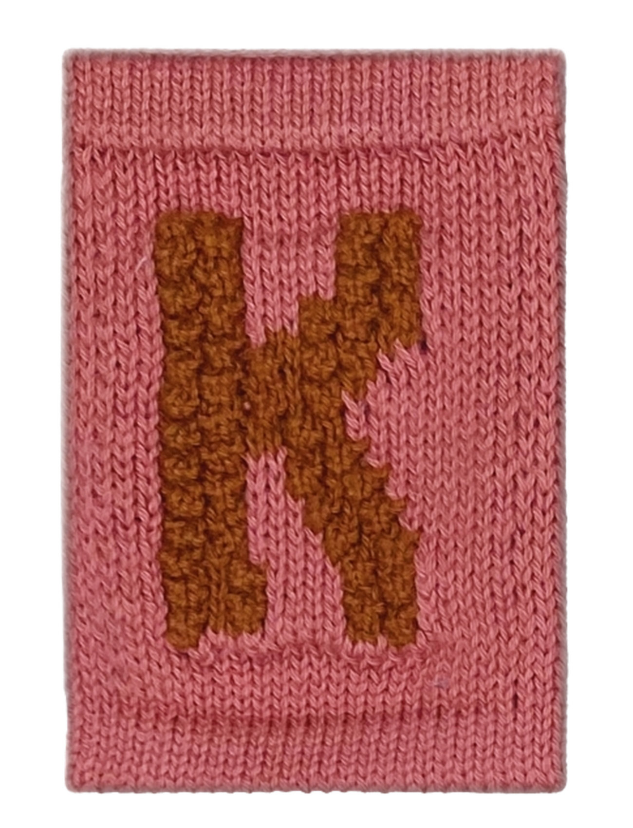 Knitted Letter K, Rose Pink Smallstuff