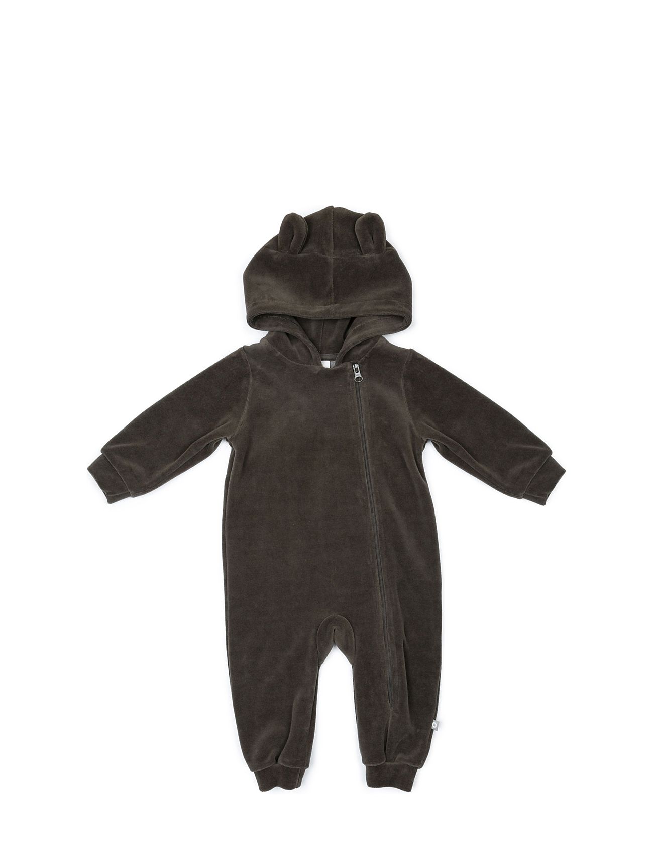 Smallstuff Jumpsuit Velour, Dark Mole Svart