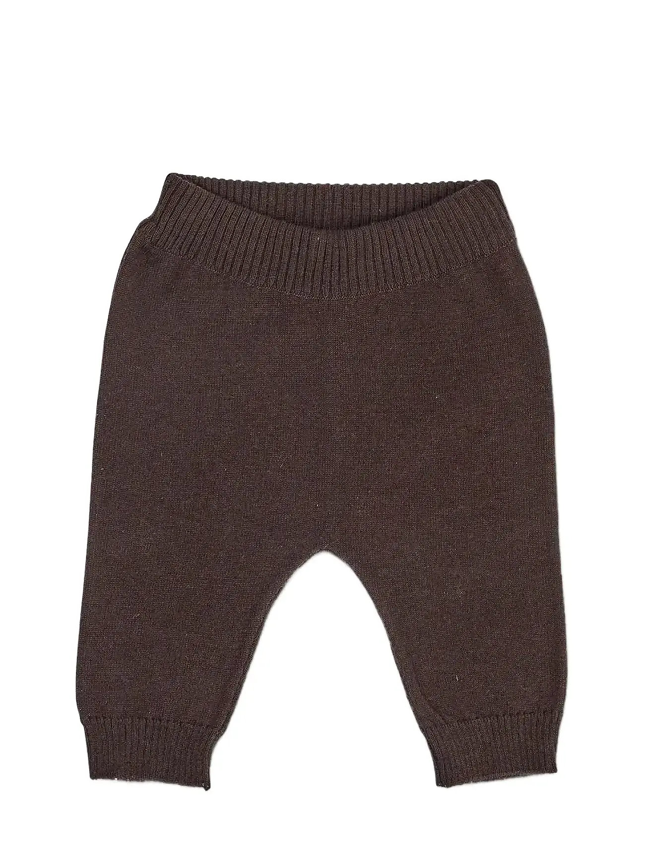 Smallstuff Pants, Flat Knit Merino Wool, Blue, 68/74, Brown, Underdele > Bukser, Børn