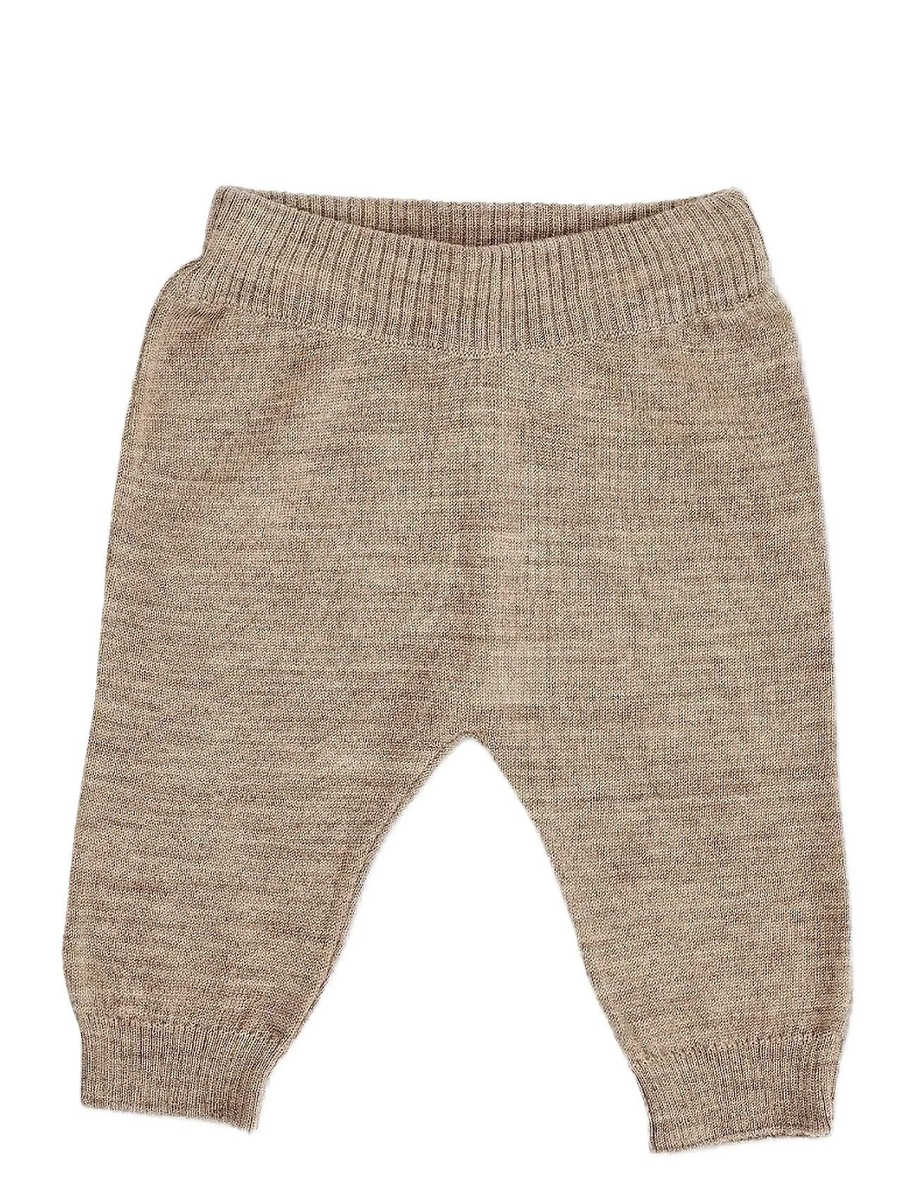 Smallstuff Pants, Flat Knit Merino Wool, Blue, 56/62, Beige, Underdele > Bukser, Børn