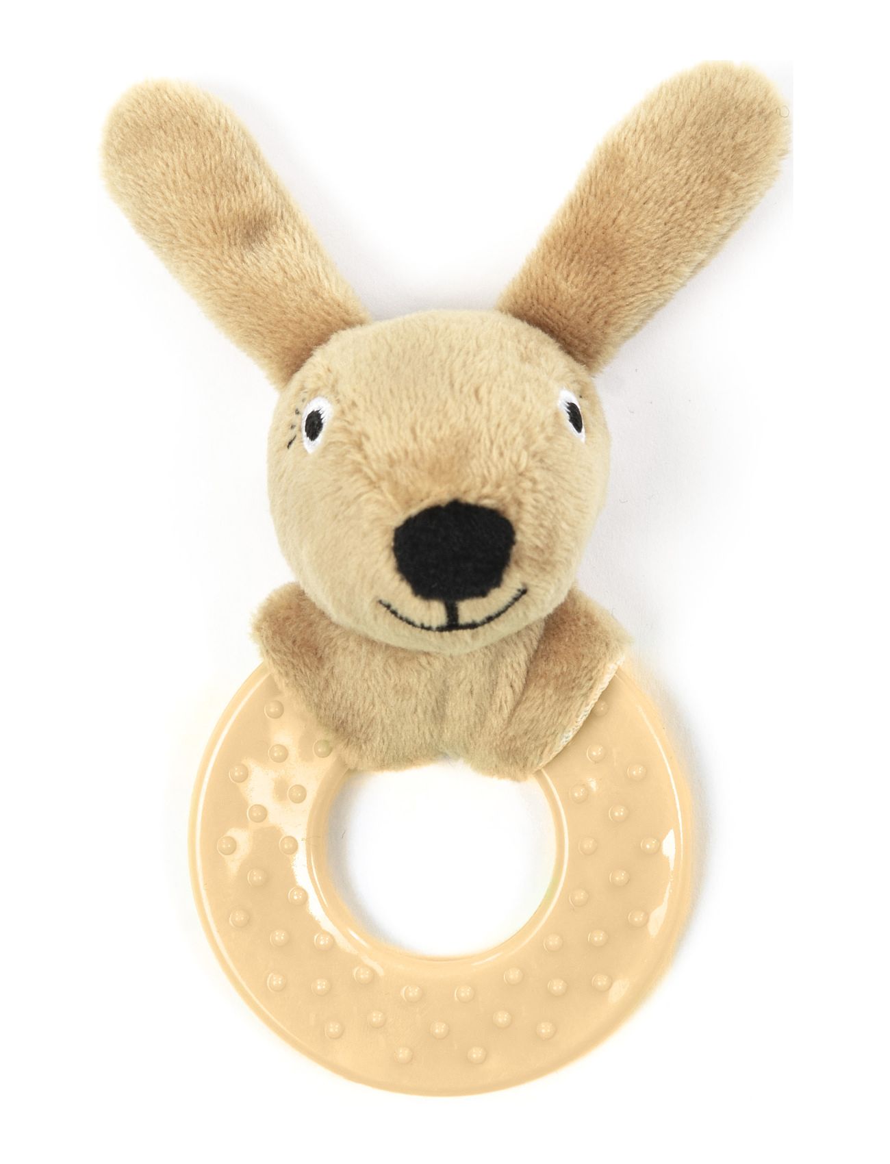 Rattle Rubber Ring, Rabbit, Hazel Toys Baby Toys Rattles Brown Smallstuff