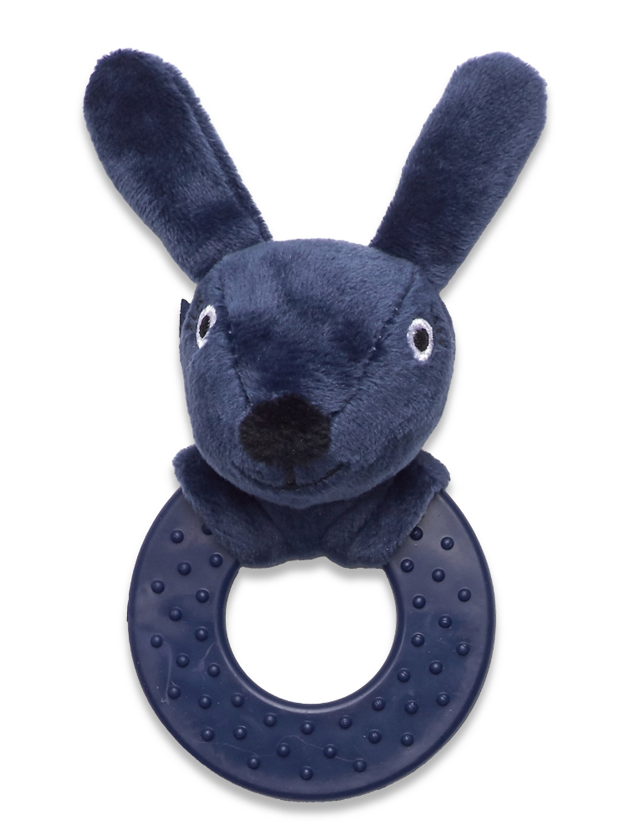 Smallstuff "Rattle Rubber Ring, Rabbit, Navy Toys Baby Rattles Blue Smallstuff"