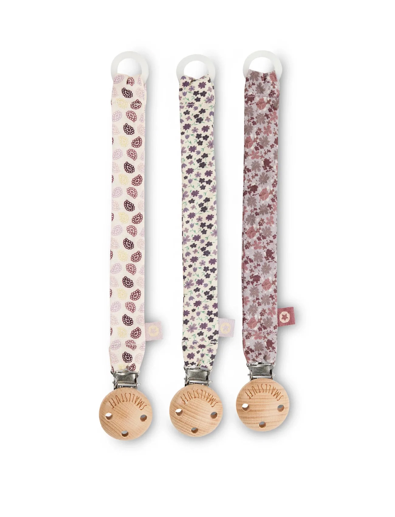 Smallstuff Dummystring, Fabric, Dark Rose Mini Flowers, One Size, Pink, Sutter Og Tilbehør > Sutteklemmer, Børn