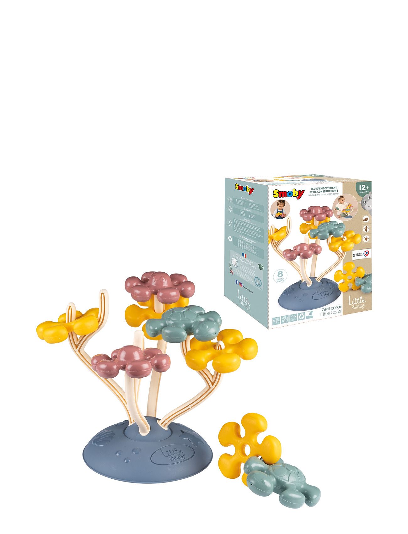Little Smoby Coral Stacking Toy Toys Baby Toys Educational Toys Stackable Blocks Multi/patterned Smoby