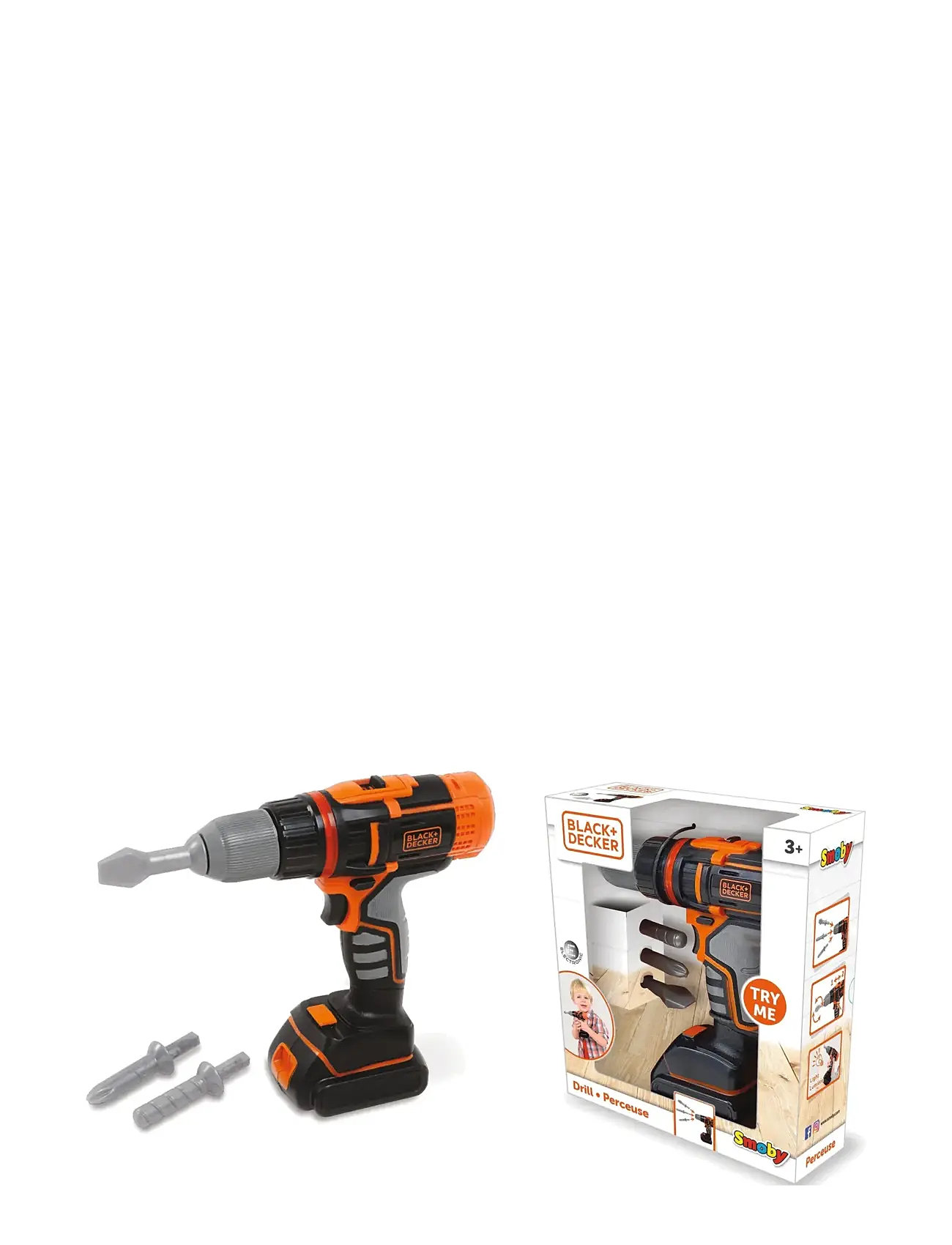 Smoby Black+Decker Electronic Drill Toys Role Play Toy Tools Multi/patterned Smoby