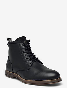 Fred Leather Shoe - laced boots - black