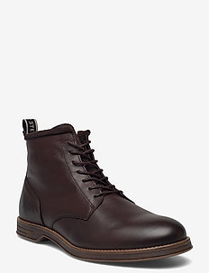 Fred Leather Shoe - Šņorējami zābaki - brown