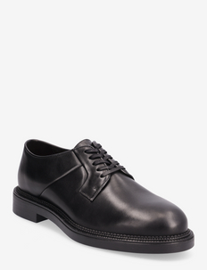 Cliff Leather Shoe - laced shoes - black