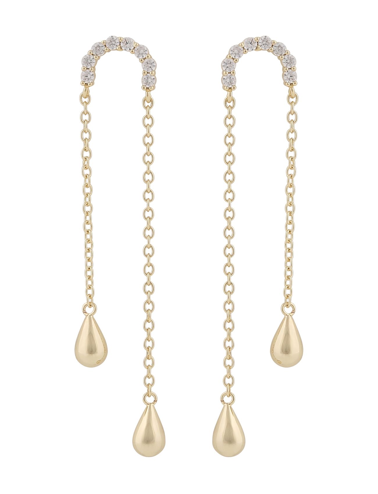 SNÖ Of Sweden Fanny Double Chain Ear G/Clear Guld