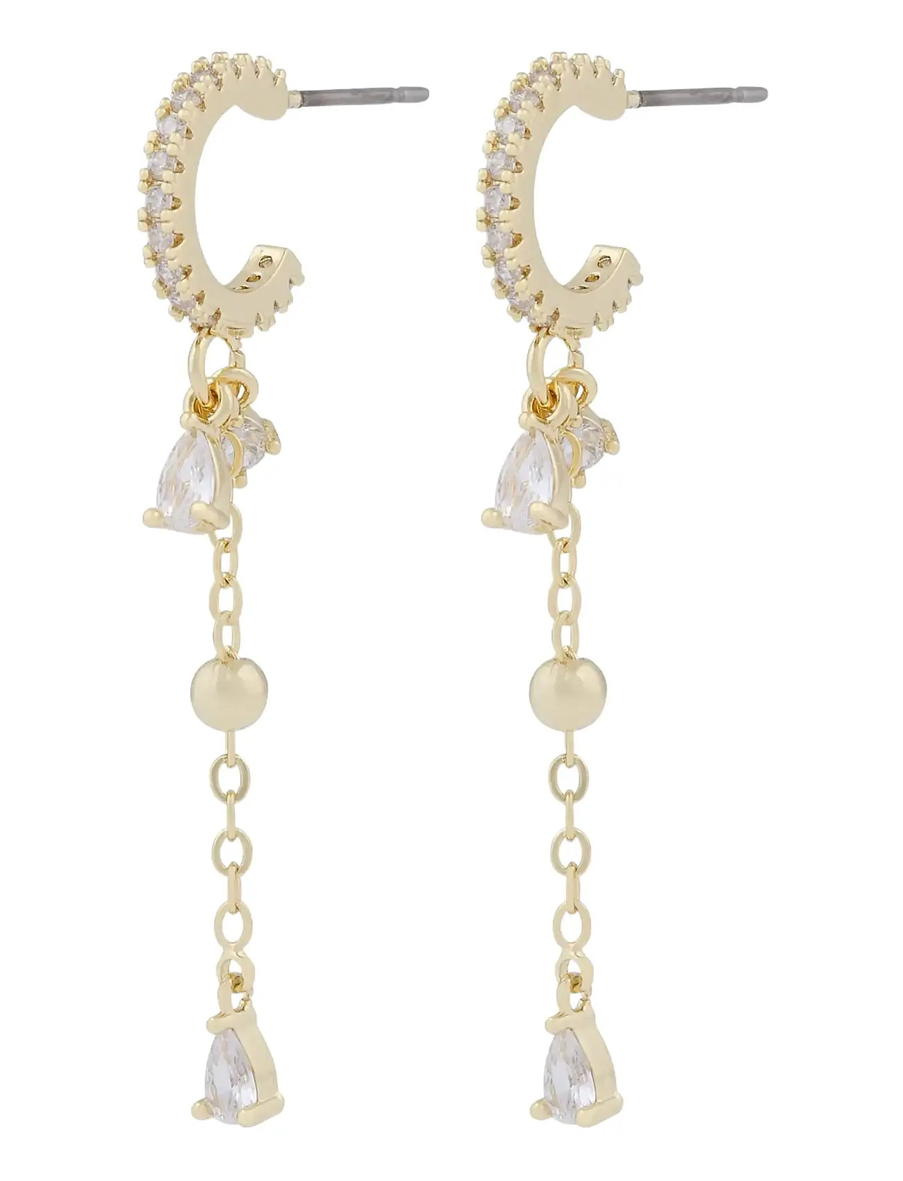 SNÖ OF SWEDEN Seine Oval Anhänger Ear G/Clear - Onesize Gold - One Size - Damen