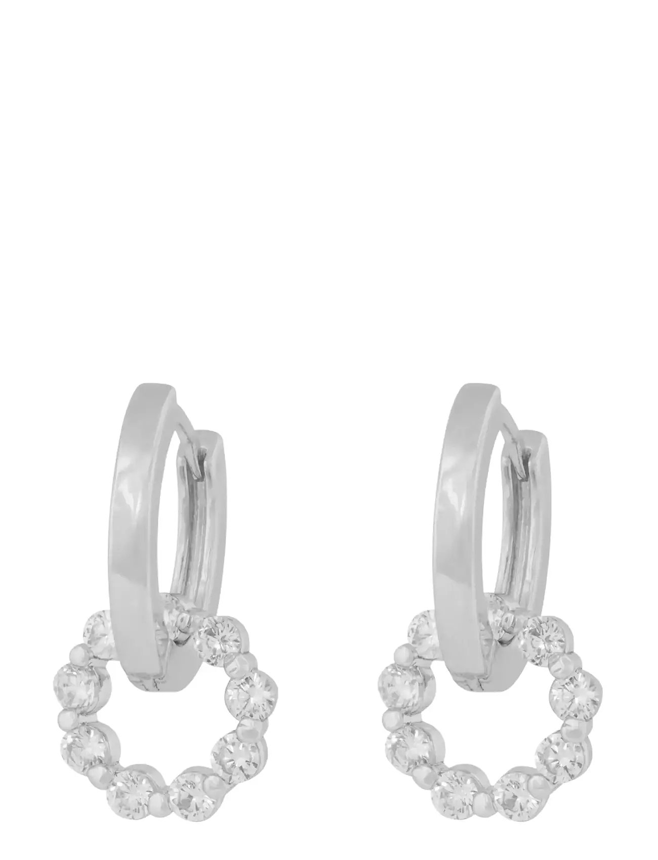 SNÖ OF SWEDEN Eira Crystal Circle Ring Ear S/Clear - Onesize Silber - One Size - Damen