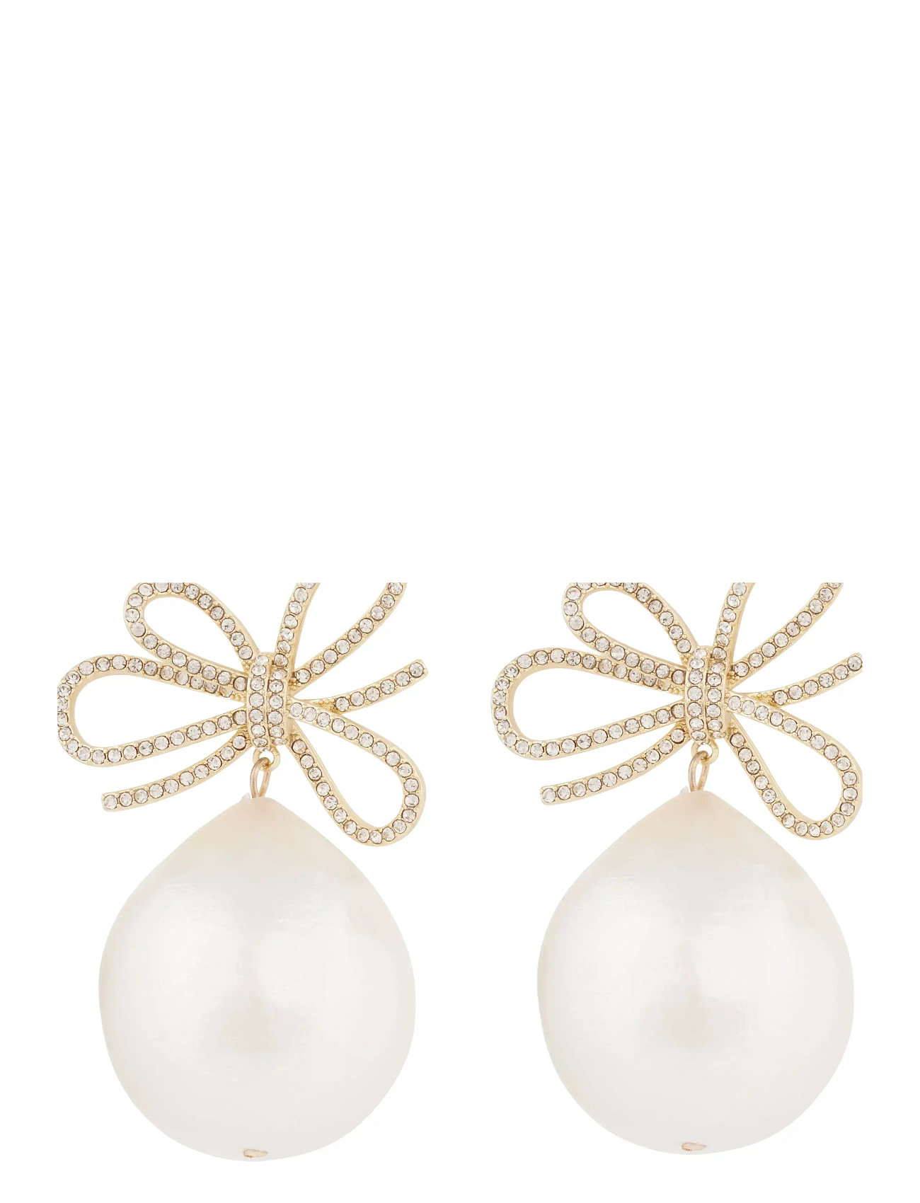 SNÖ OF SWEDEN Ribbon Crystal Pearl Ear G/Clear - Onesize Gold - One Size - Damen
