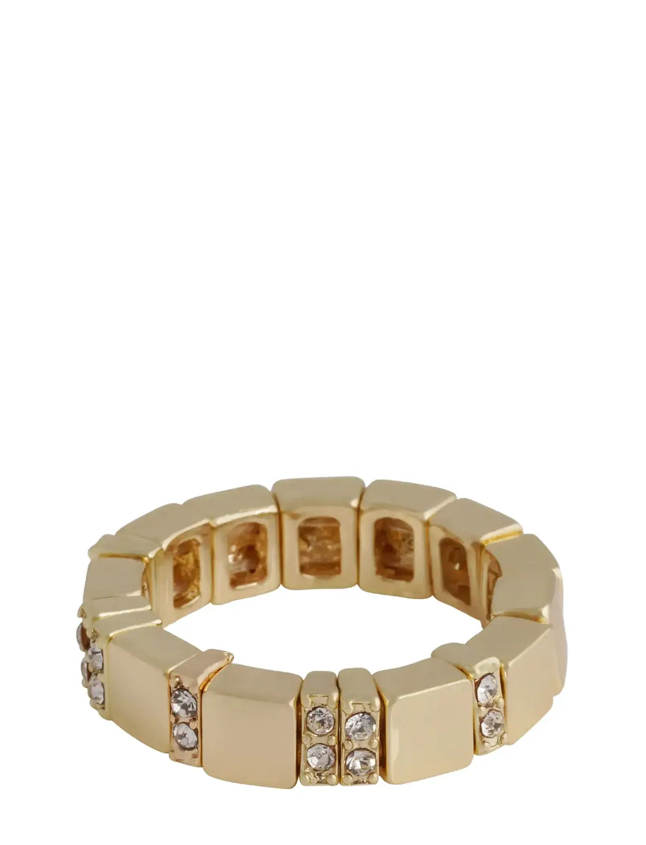 SNÖ OF SWEDEN Brick Klein Elastic Crystal Ring G/Clear - Onesize Gold - One Size - Damen