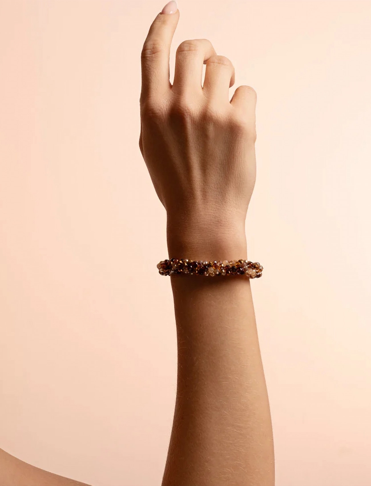 SNÖ of Sweden Bubble Elastic Brace G/Brown - Onesize, One Size, Brown, Armbånd > Kædearmbånd, Dame