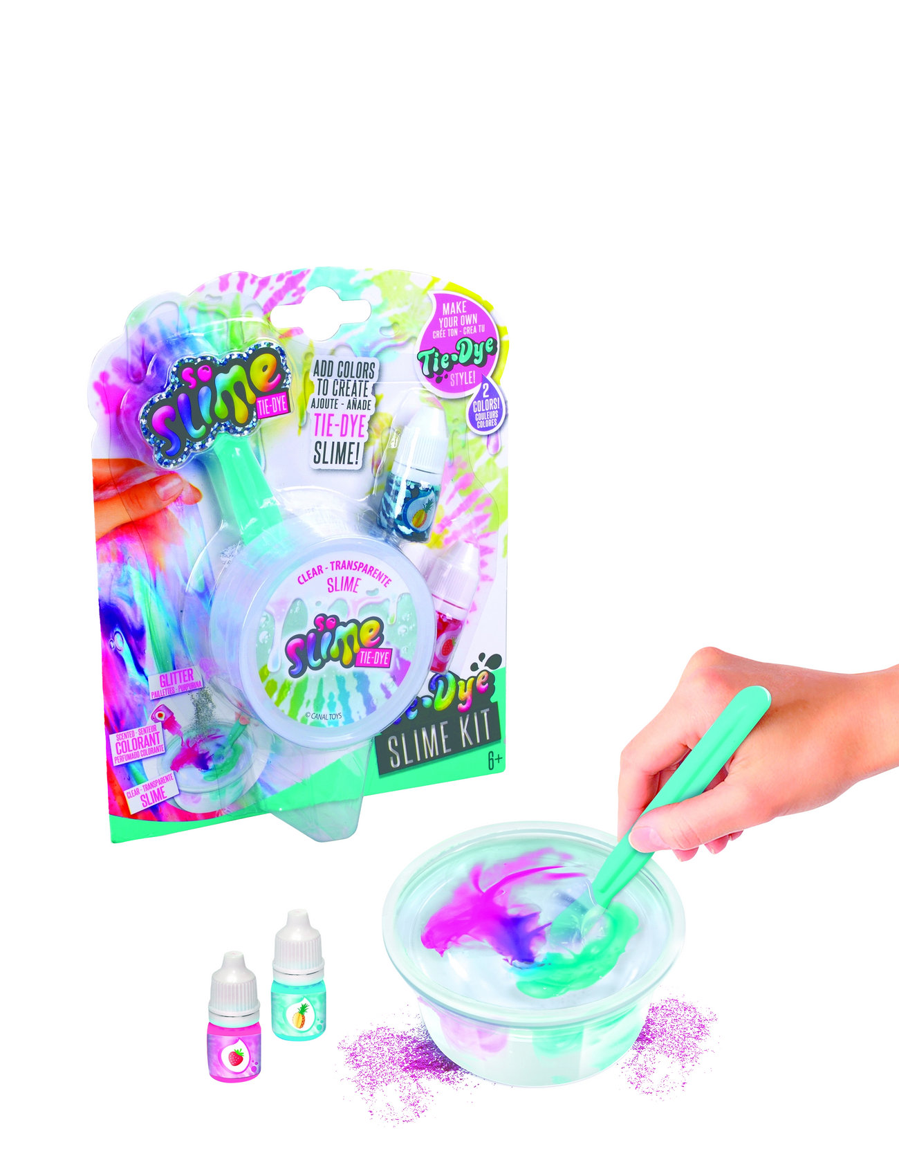 Tie Dye Blister Pack, 3 Asst Toys Creativity Drawing & Crafts Craft Slime Multi/patterned So Slime