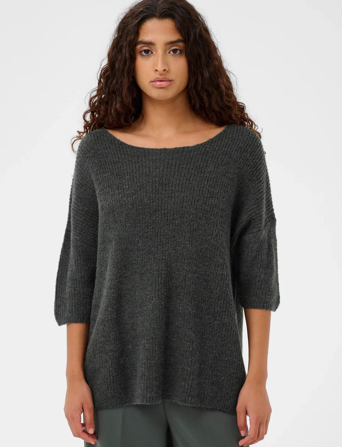 Soaked in Luxury Sltuesday Jumper, M, Grey, Strik > Trøjer, Dame