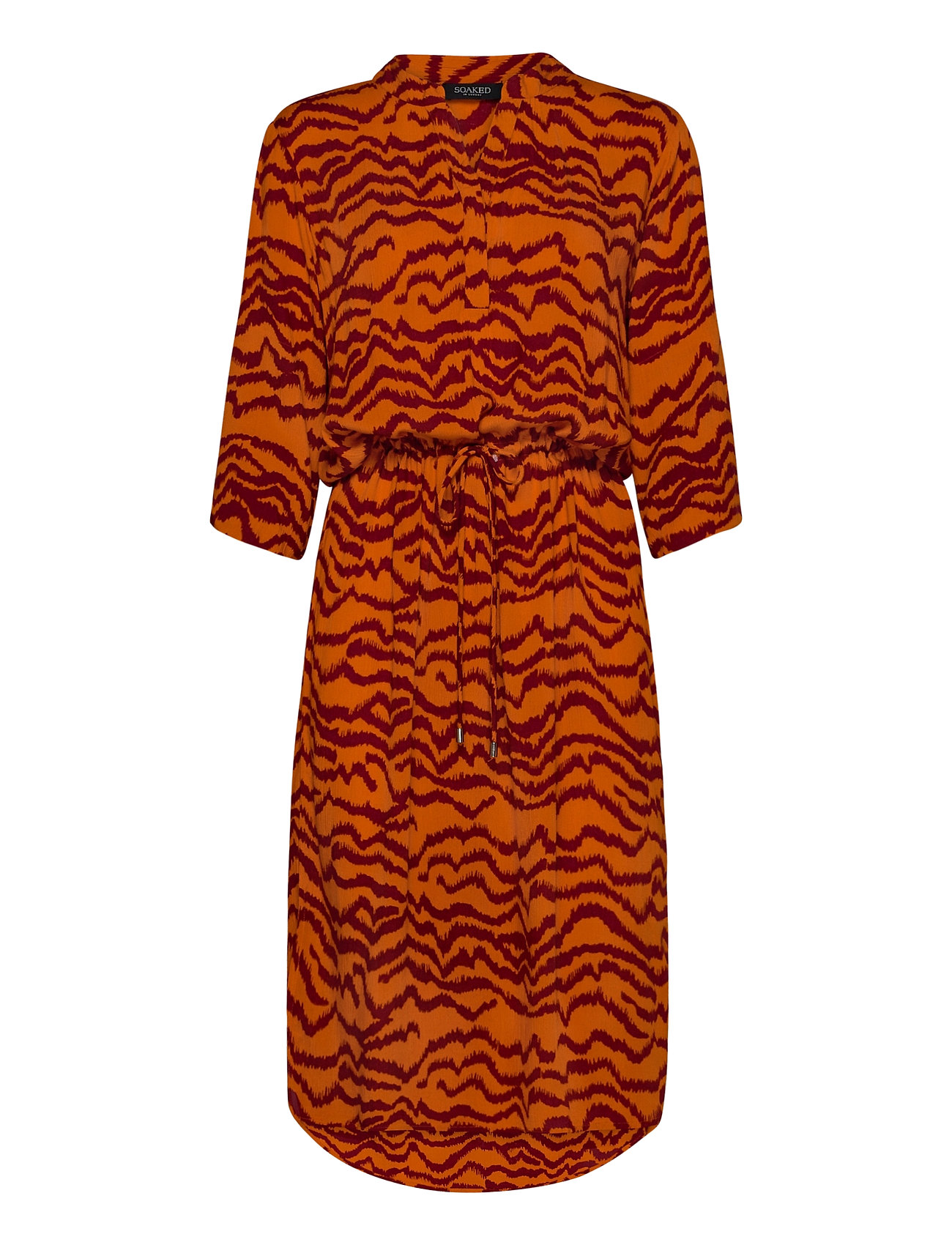 burnt orange leopard print dress