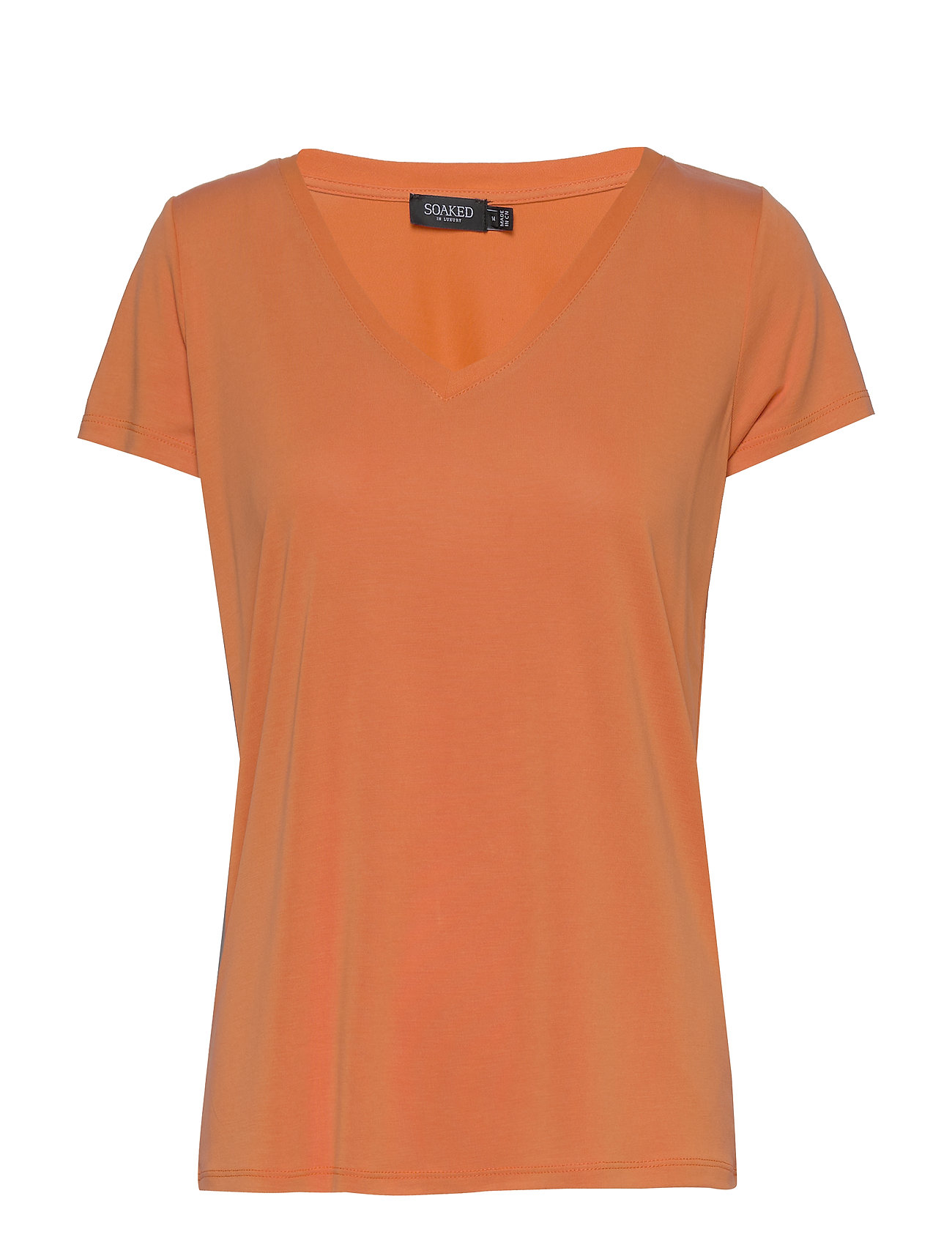 Sl Columbine V-Neck Ss T-shirts & Tops Short-sleeved Oranssi Soaked In Luxury, Soaked in Luxury