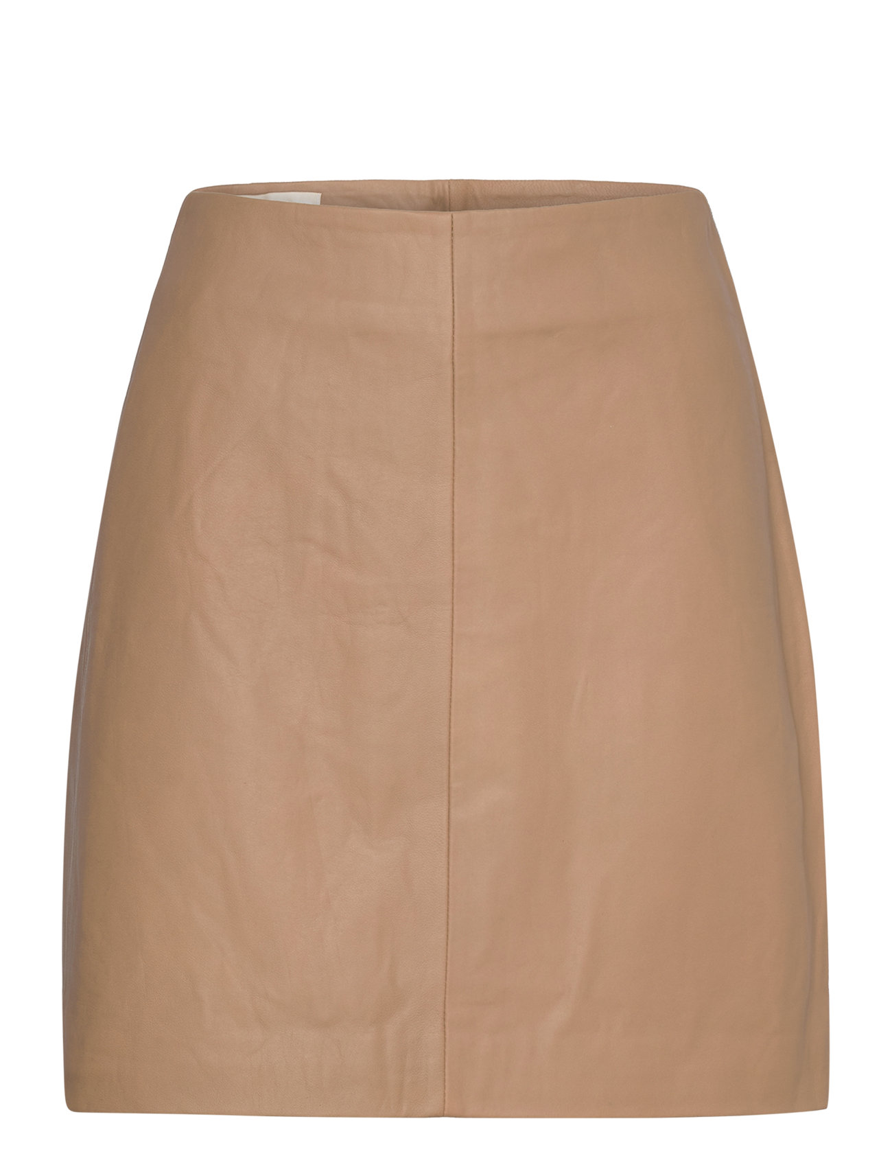 Slolicia Leather Skirt Kort Nederdel Beige Soaked In Luxury