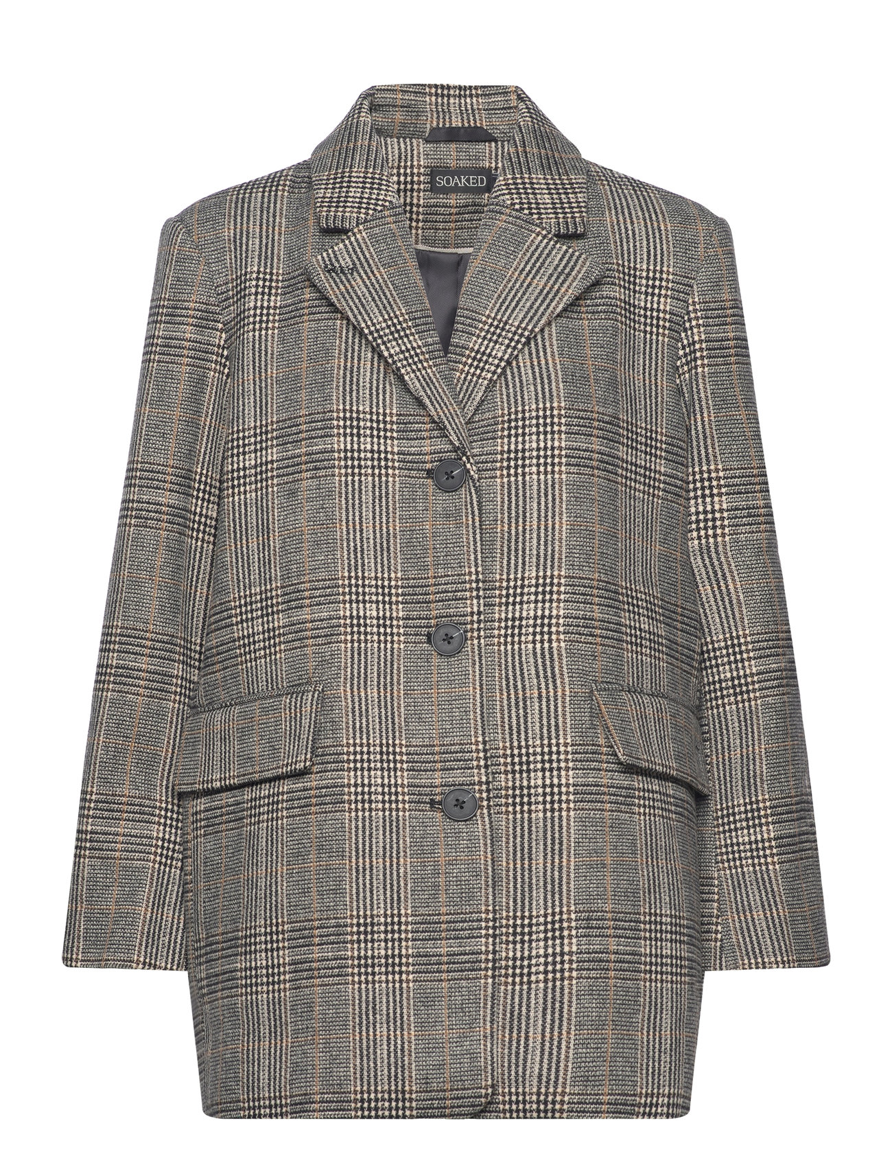 Slchicka Checked Blazer Black Soaked In Luxury