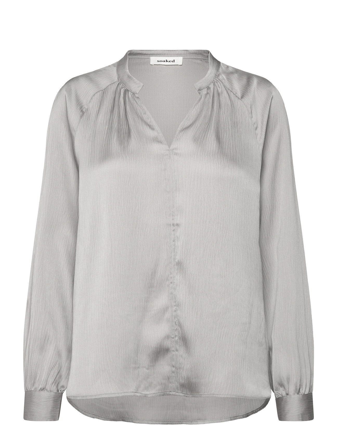 SOAKED IN LUXURY Slioana Bluse Ls Grau - L - Damen
