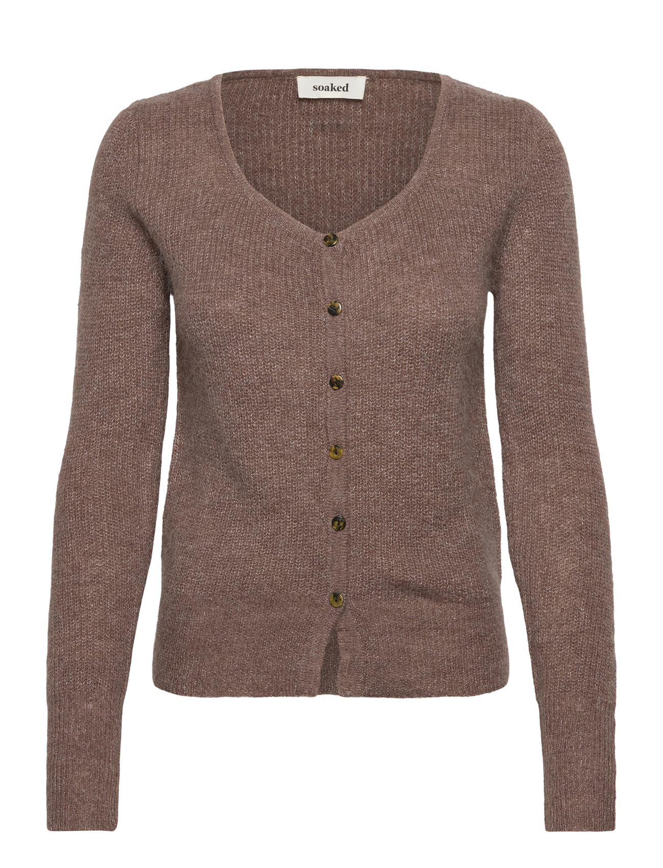 Soaked in Luxury Sltuesday Petit Cardigan, M, Brown, Strik > Cardigans, Dame