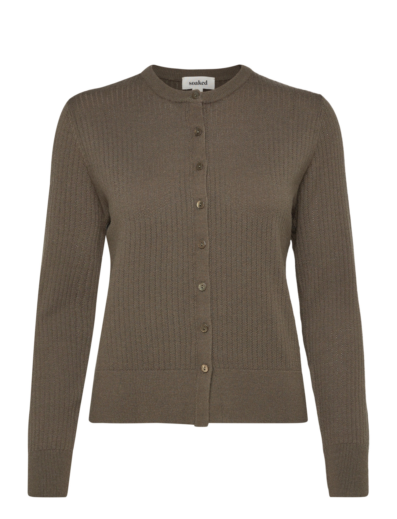 SOAKED IN LUXURY Slspina Cardigan Khaki - L - Damen