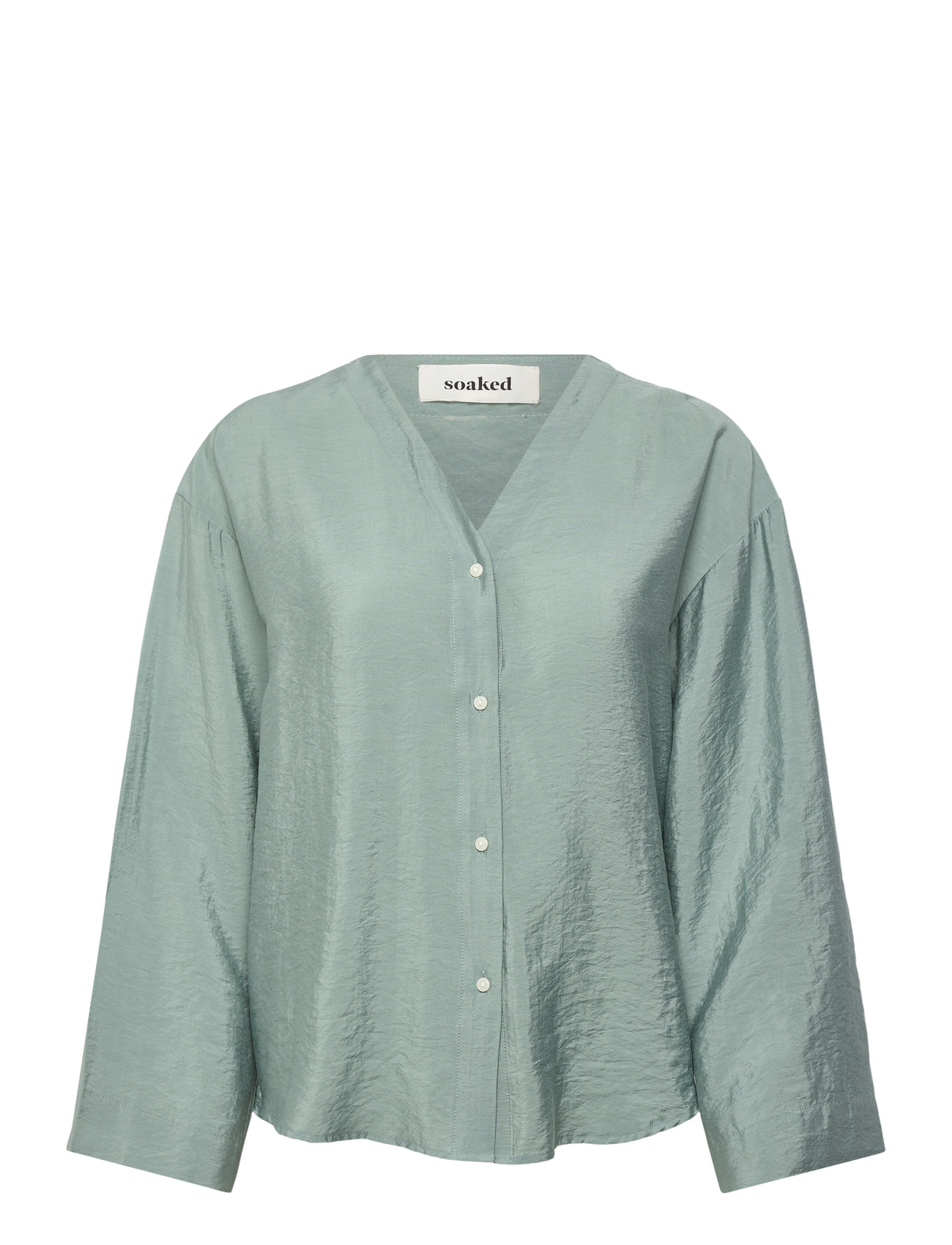 SOAKED IN LUXURY Slleodora Shirt Bluse Grün - L - Damen