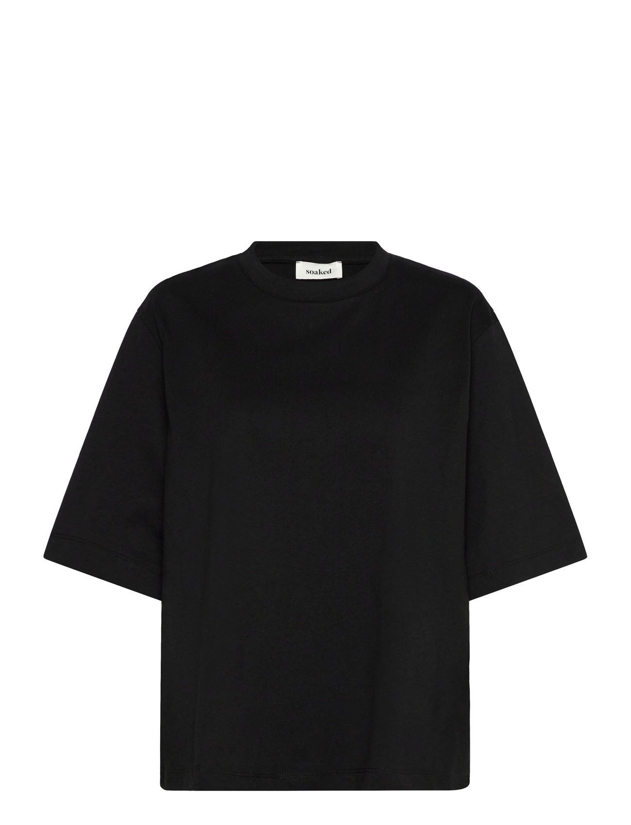SOAKED IN LUXURY Sljina Basic Tee Schwarz - L - Damen