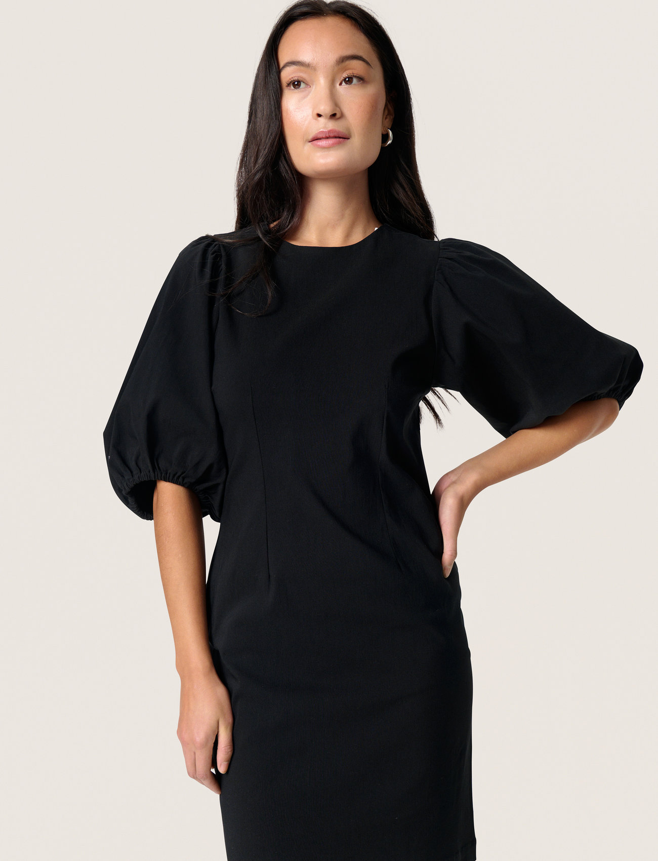 Soaked in Luxury Slzazu Dolore Dress Ss, XS, Black, Kjoler > Kort Kjole, Dame