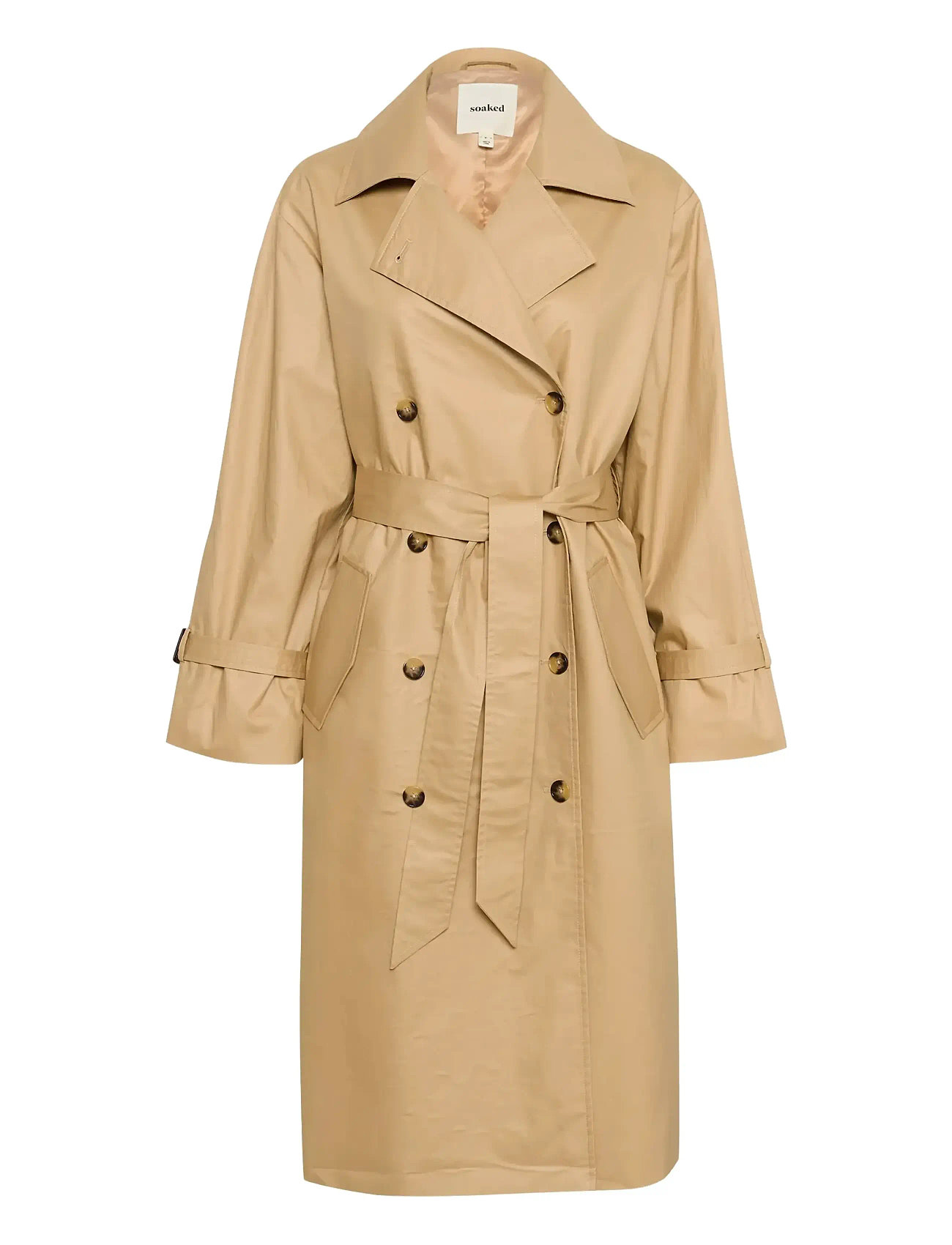 SOAKED IN LUXURY Slfavne Gürtel Trench Mantel Beige - L - Damen